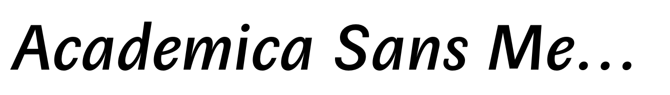 Academica Sans Medium Italic